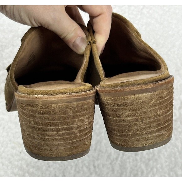Madewell Mules Womens 8.5 Dani Fringe Suede Leather Heel Bootie Boho Preppy - Picture 8 of 11